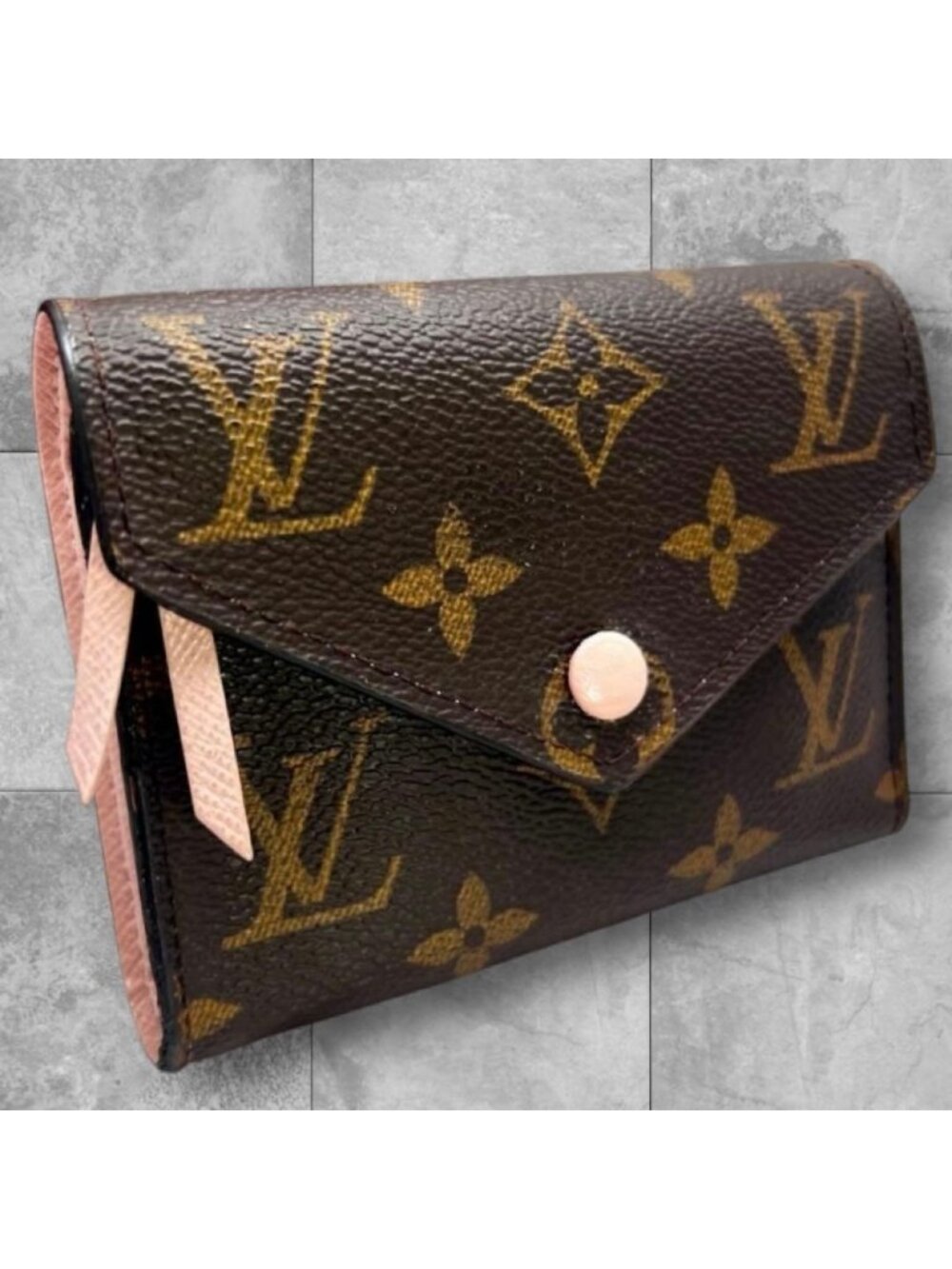 Louis Vuitton Monogram Portefeuille Victorine Rose Ballerine Wallet